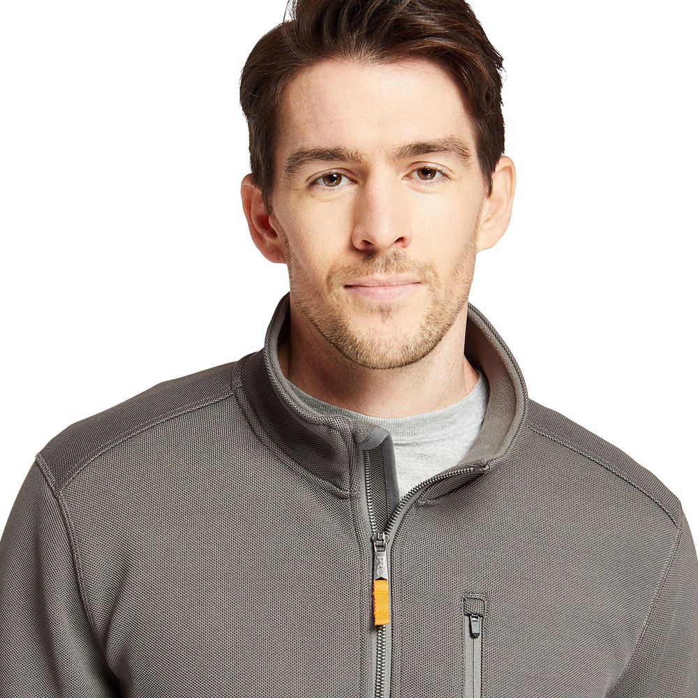 Sudadera Timberland Argentina Hombre - Pro® Studwall Quarter-Zip Textured Fleece - Gris Oscuro - CTM